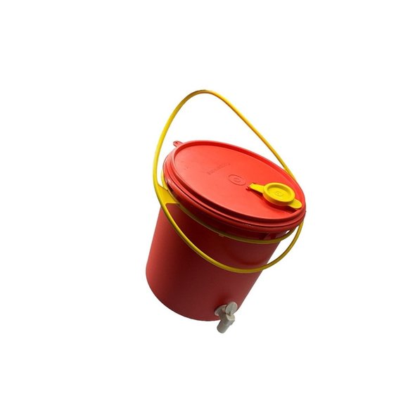 Tupperware Vintage Jumbo Beverage Dispenser 254-7 Plus Lid 595-2 &Hanging Holder - Picture 7 of 16